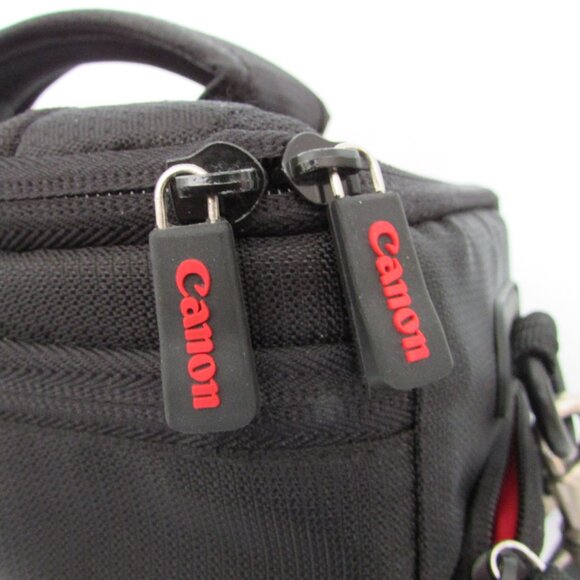 Canon DSRL Camera Bag Black Red Padded Interior Detachable Adjustable Strap - Picture 8 of 11